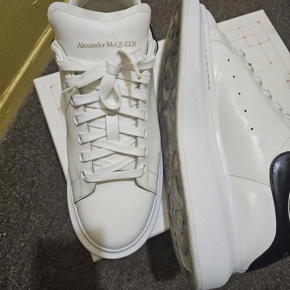 Alexander McQueen White and Black Sneakers